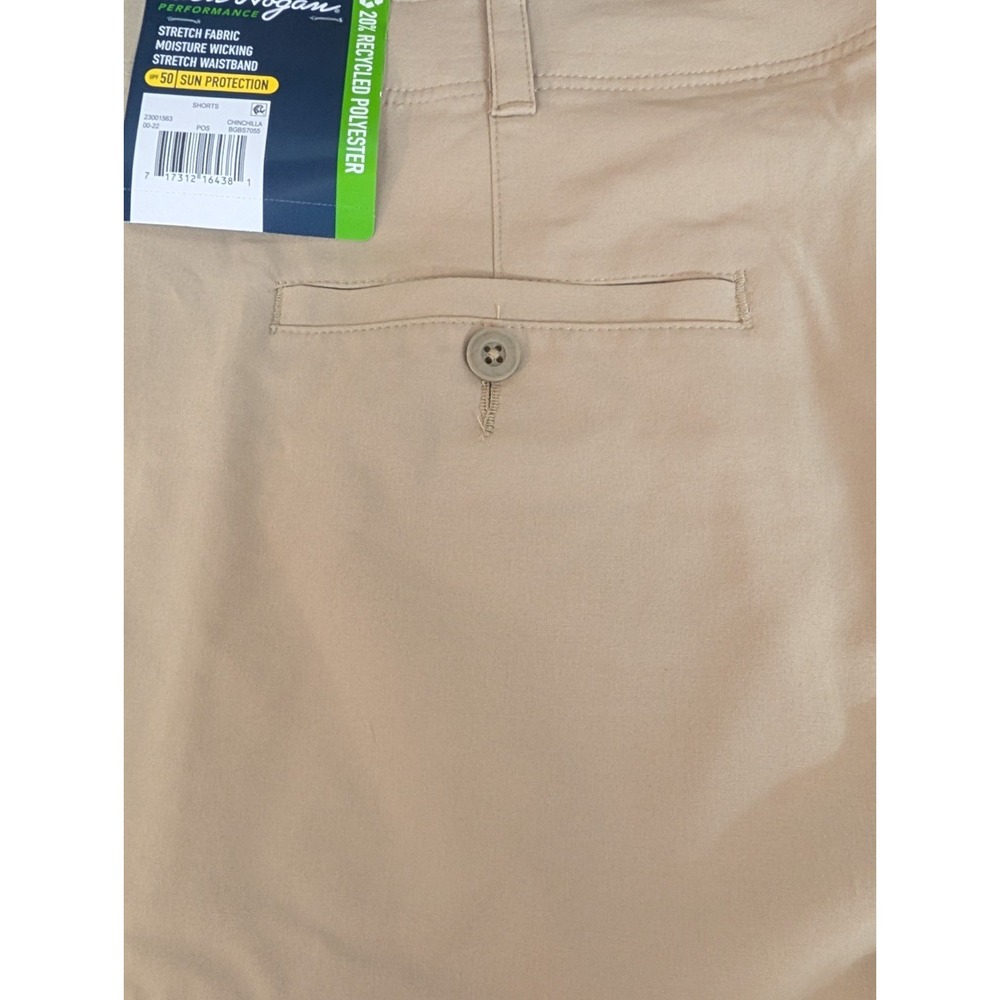 Ben Hogan Mens Performance Stretch 10in Golf Shorts Beige Khaki BGBS7055 NEW - Picture 3 of 6